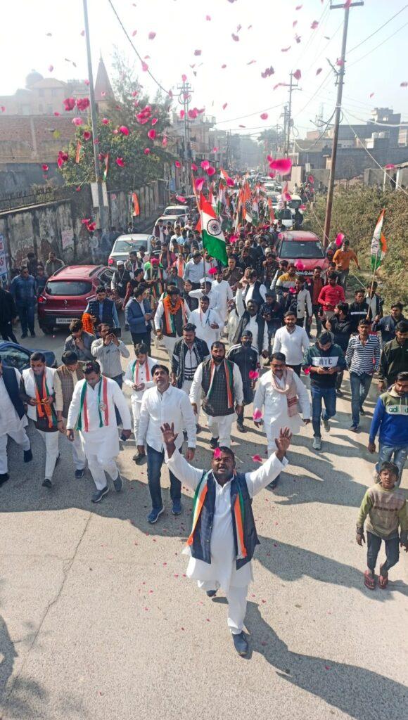 Bharat Jodo Yatra: Hundreds of Congressmen participated in Bharat Jodo Yatra