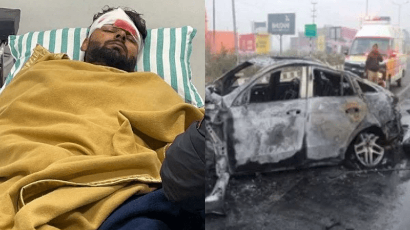 Rishabh Pant Accident: गंभीर हादसे का शिकार हुए ऋषभ पंत , रैलिंग से टकराते ही कार में लगी आग