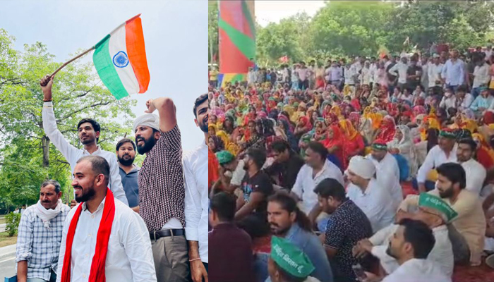 Greater Noida Farmer Protest : पुलिस प्रशासन के रोकने के बाद भी नहीं रुका किसानों का काफिला