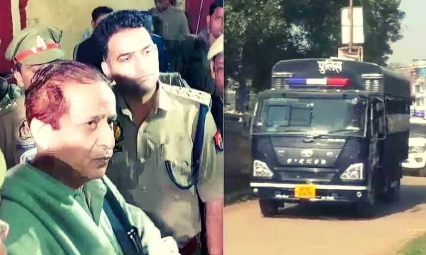 बीवी और बेटे से अलग हुए सपा नेता आजम खान, भेजे गए सीतापुर जेल