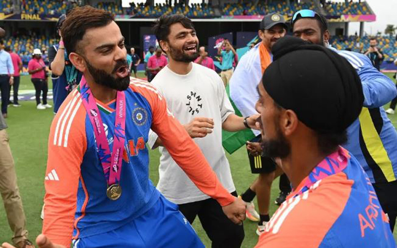 T20 World Cup की जीत के बाद मैदान में धमका दलेर मेहंदी का गाना, विराट-अर्शदीप ने उड़ाया गर्दा