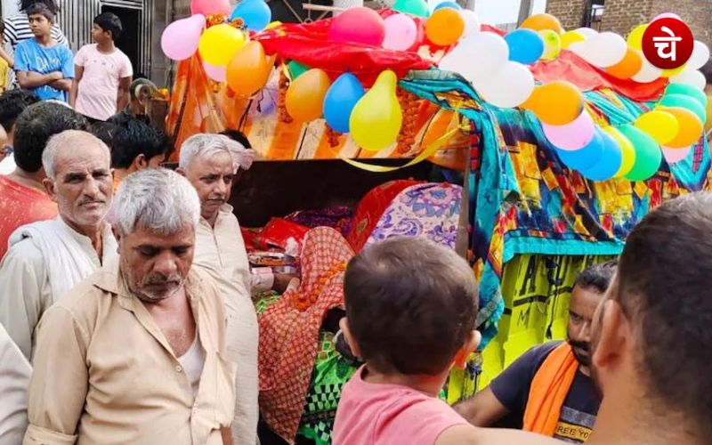 ग्रेटर नोएडा में अनोखा अंतिम संस्कार, धूमधाम से निकाली गौ माता की शव यात्रा