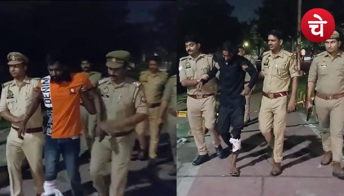 नोएडा पुलिस और बदमाशों के बीच मुठभेड़, दो के पैर में लगी गोली